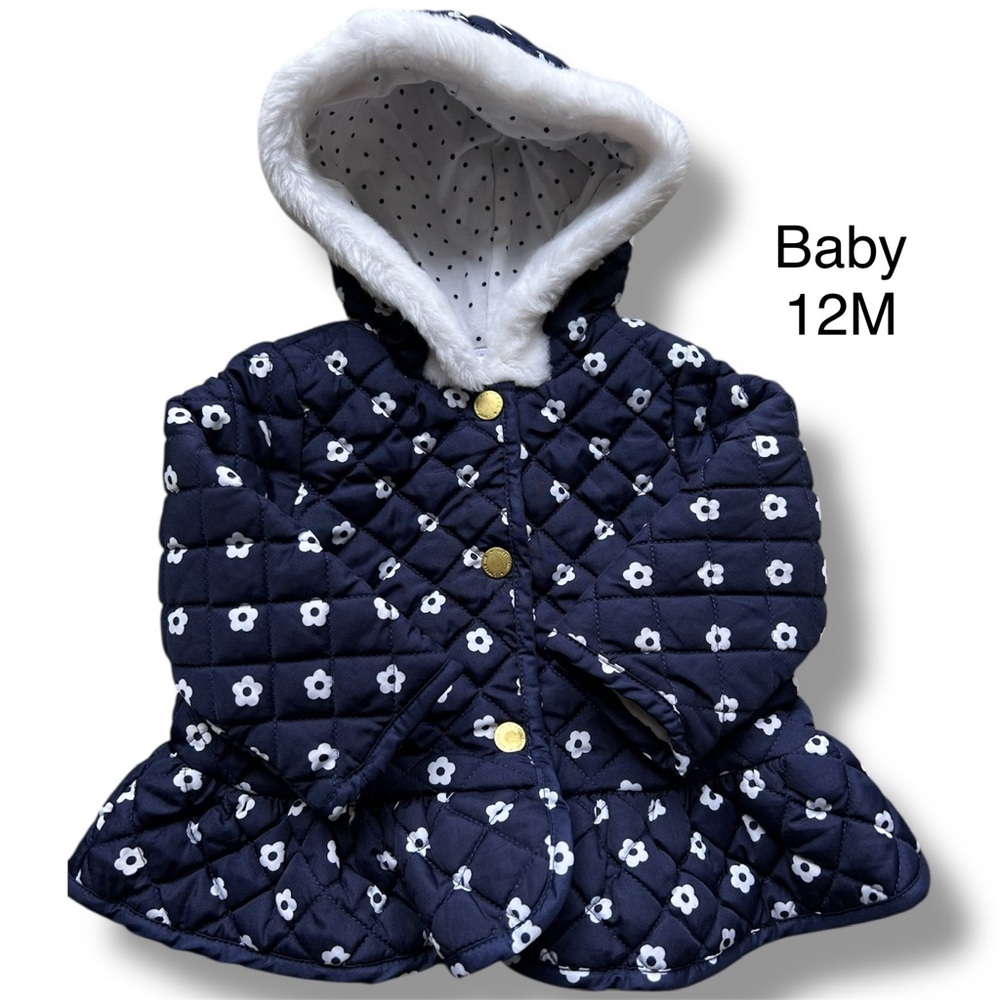 EUC, Carter’s baby girl floral print jacket size 12 months.